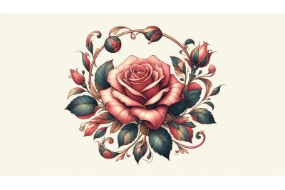 Stylized Rose Frame