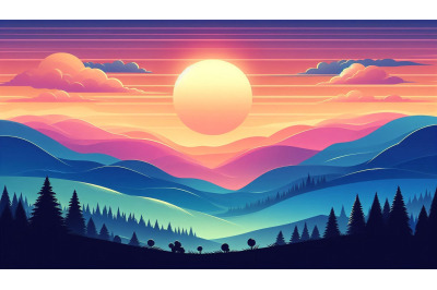 Sunset Rolling Hills