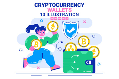 10 Cryptocurrency Wallets Illustration