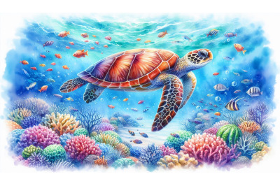 Vibrant turtle