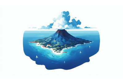 Volcanic Island Sea