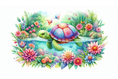 Whimsical turtle