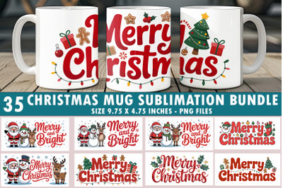 Merry Christmas MUG Sublimation bundle