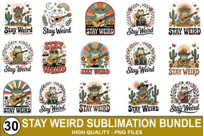 Stay Weird Frog Sublimation Bundle