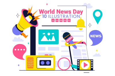 10 World News Day Illustration