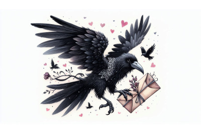 Gothic Raven Love Letter