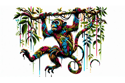 Graffiti Monkey Vines