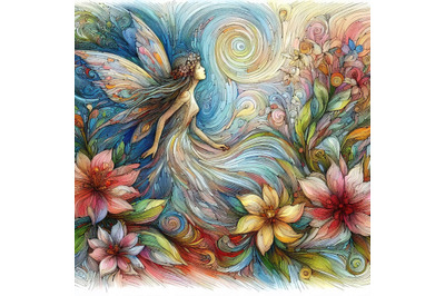 Impressionist Flower Surround