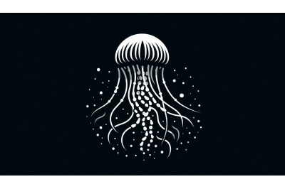Jellyfish in minimalist art