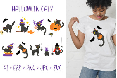 Halloween Cats collection SVG File