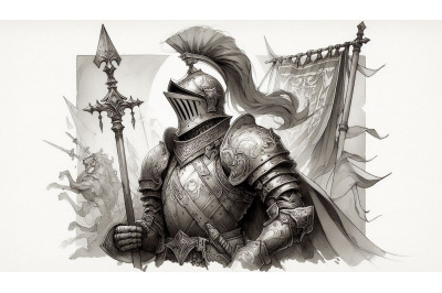 Medieval Knight Armor Sketch