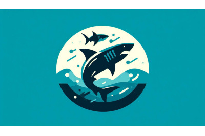 Minimalist Shark Silhouette Vector