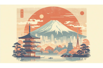 Minimalist Travel Poster Japan