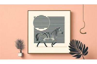 Minimalist Zebra Abstract Stripes