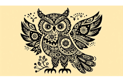 Nordic Floral Owl