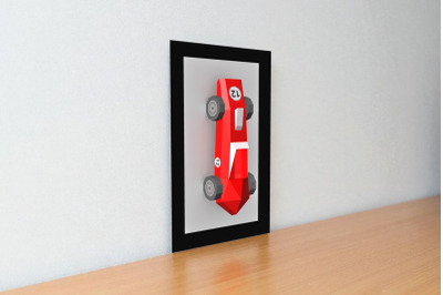 F1 car wall art - 3d papercraft