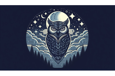 Owl Moonlight Silhouette