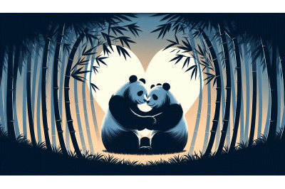 Pandas Heart Forest