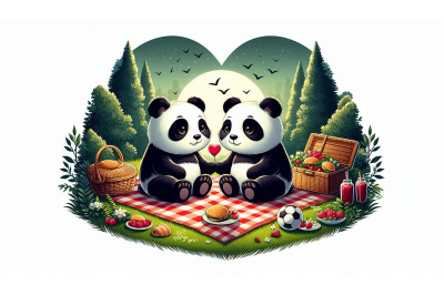 Pandas Heart Picnic