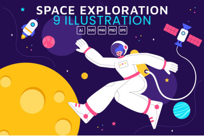 9 Space Exploration Illustration