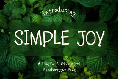 Simple Joy | Playful Handwritten Font