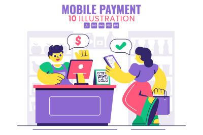 10 Mobile Payment Illustration