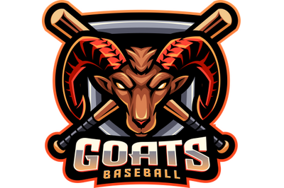 Goats baseball esport mascot logo design