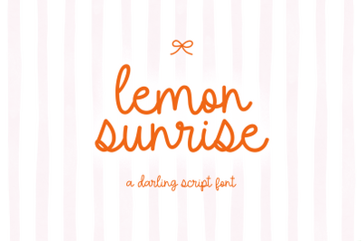Lemon Sunrise - Whimsy Script Font