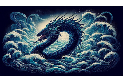 Acrylic Ocean Serpent