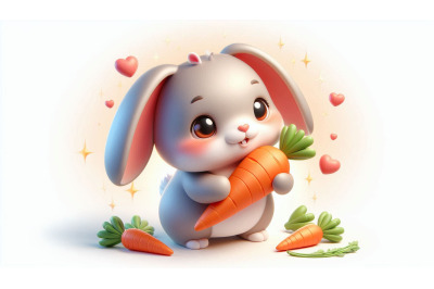 Adorable Rabbit Carrot