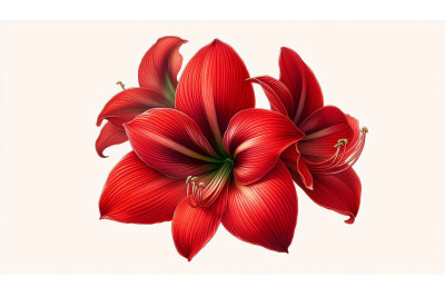 Amaryllis Red Realism
