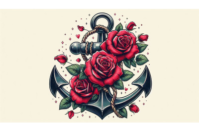 Anchor Rose Nautical