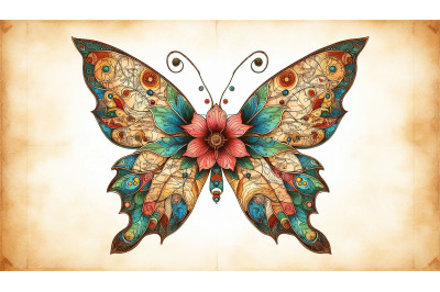 Ancient Parchment Butterfly