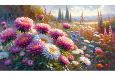 Aster Garden Acrylic