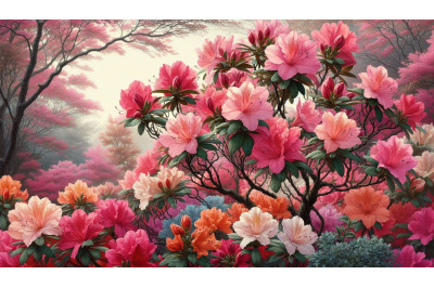 Azalea Bloom Realism