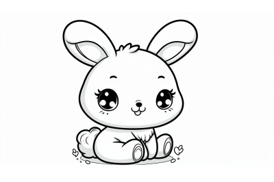 Baby Rabbit Sitting