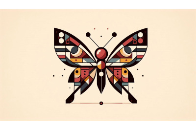 Bauhaus Geometric Butterfly