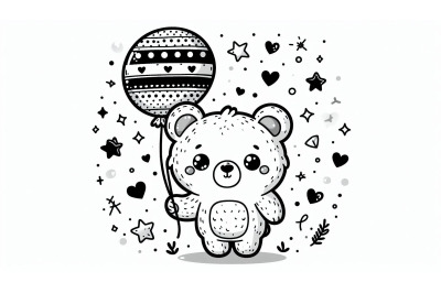 Bear Holding Balloon