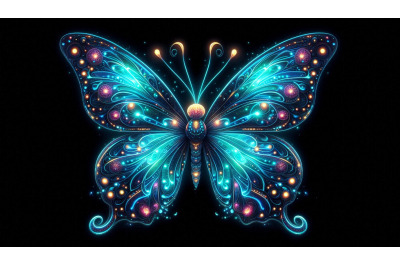 Bioluminescent Glow Butterfly