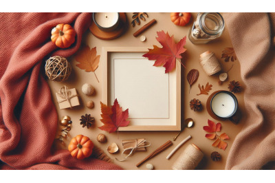 Blank Frame Autumn Leaves