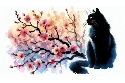 Blooming Branch Silhouette