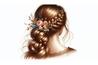 Braided Floral Hair