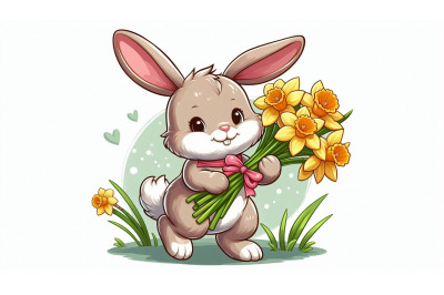 Bunny Daffodil Cartoon
