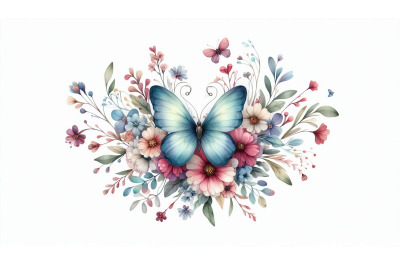 Butterfly Bouquet Watercolor