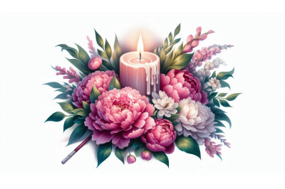 Candle Peony Acrylic