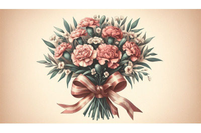 Carnation Ribbon Vintage