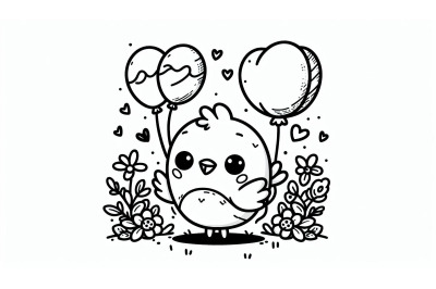Cartoon Bird Balloon