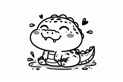 Cartoon Crocodile Smile