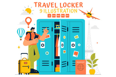 9 Travel Locker System Illustration