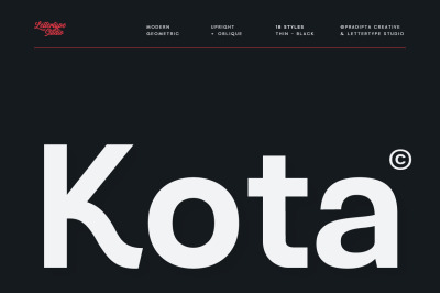 Kota Sans a Modern Sans-Serif Family